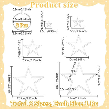 Starry – 6-Piece Acrylic Quilting Template Set