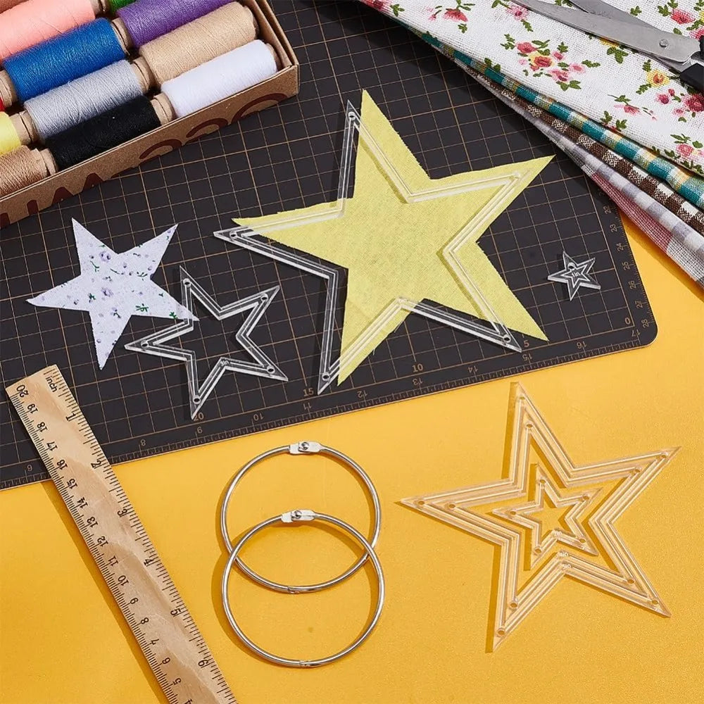 Starry – 6-Piece Acrylic Quilting Template Set
