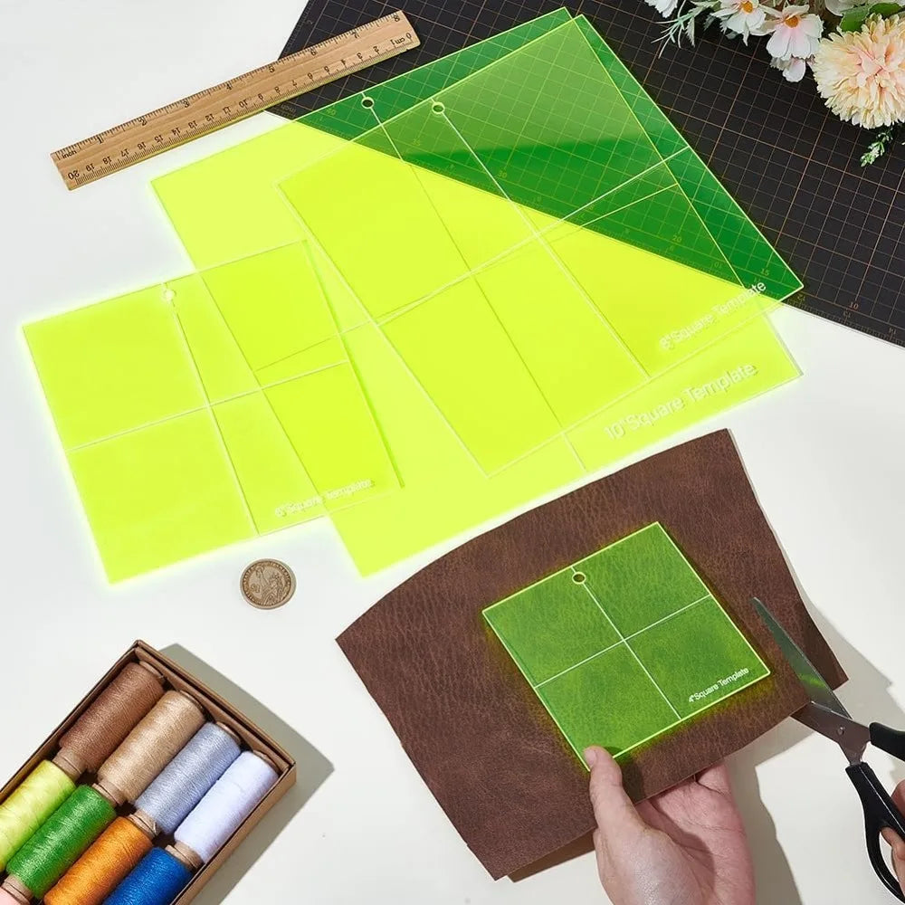 Quilivox – Acrylic Square Quilting Template Set