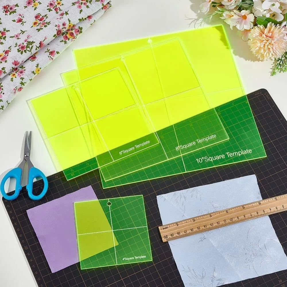 Quilivox – Acrylic Square Quilting Template Set