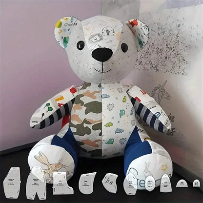 TeddyMemo – Acrylic Memory Bear Template Large Set