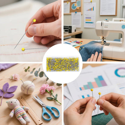 Pinvaras – 500 PCS Stainless Steel Sewing Pins Set