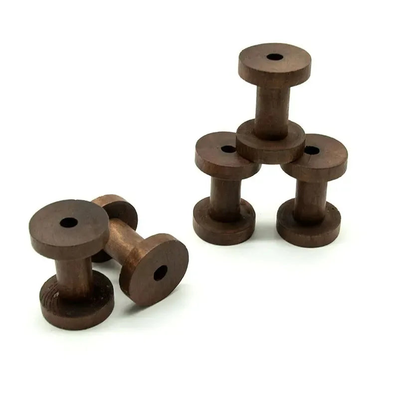 Reelory – 6Pcs Vintage Wooden Spools Organizer Kit