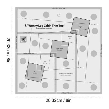 Boxis – Acrylic Log Cabin Quilting Trim Tool