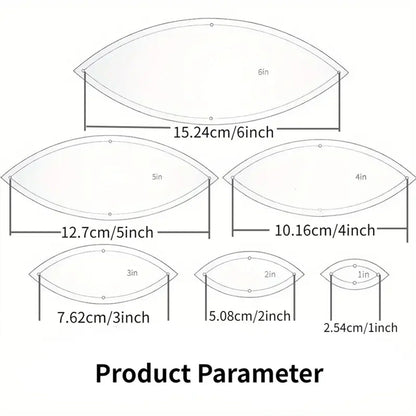 Ovalory – 6PCS Transparent Acrylic Oval Template Set