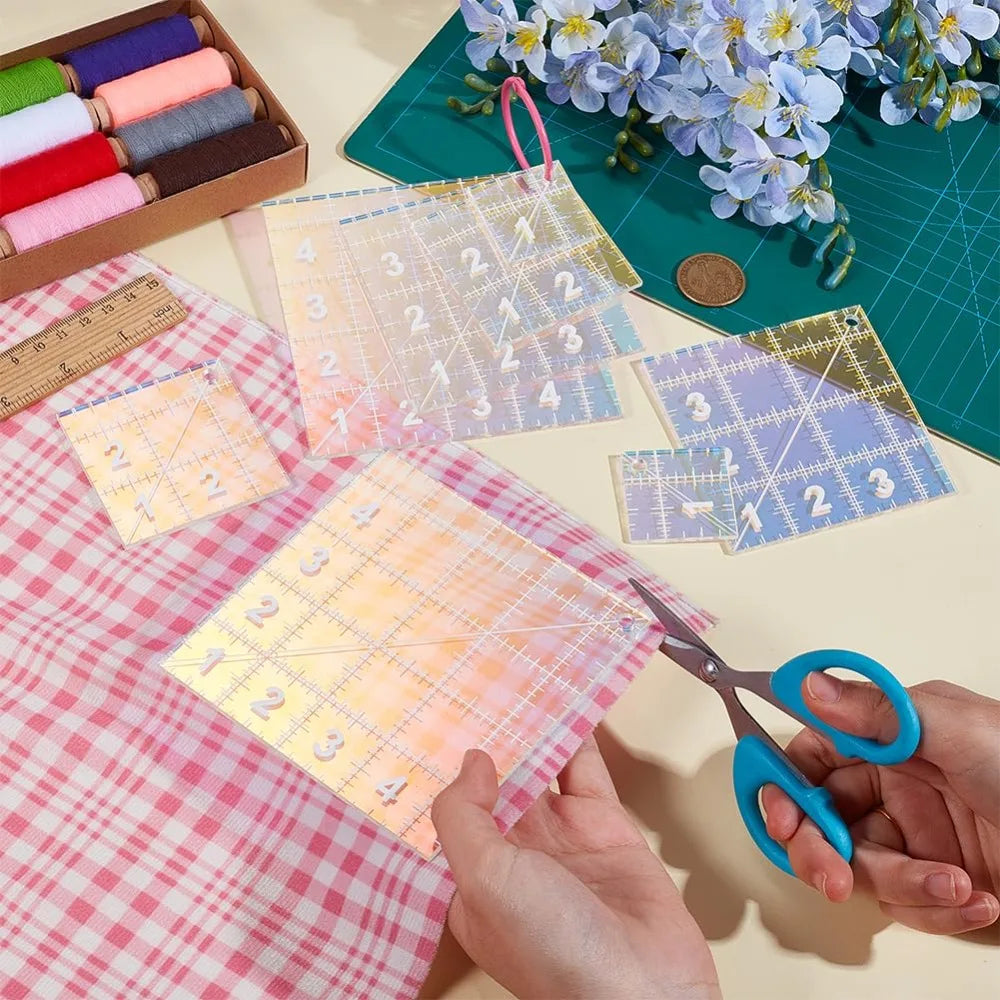 QuiltQuad – 4-Size Acrylic Quilting Template Set