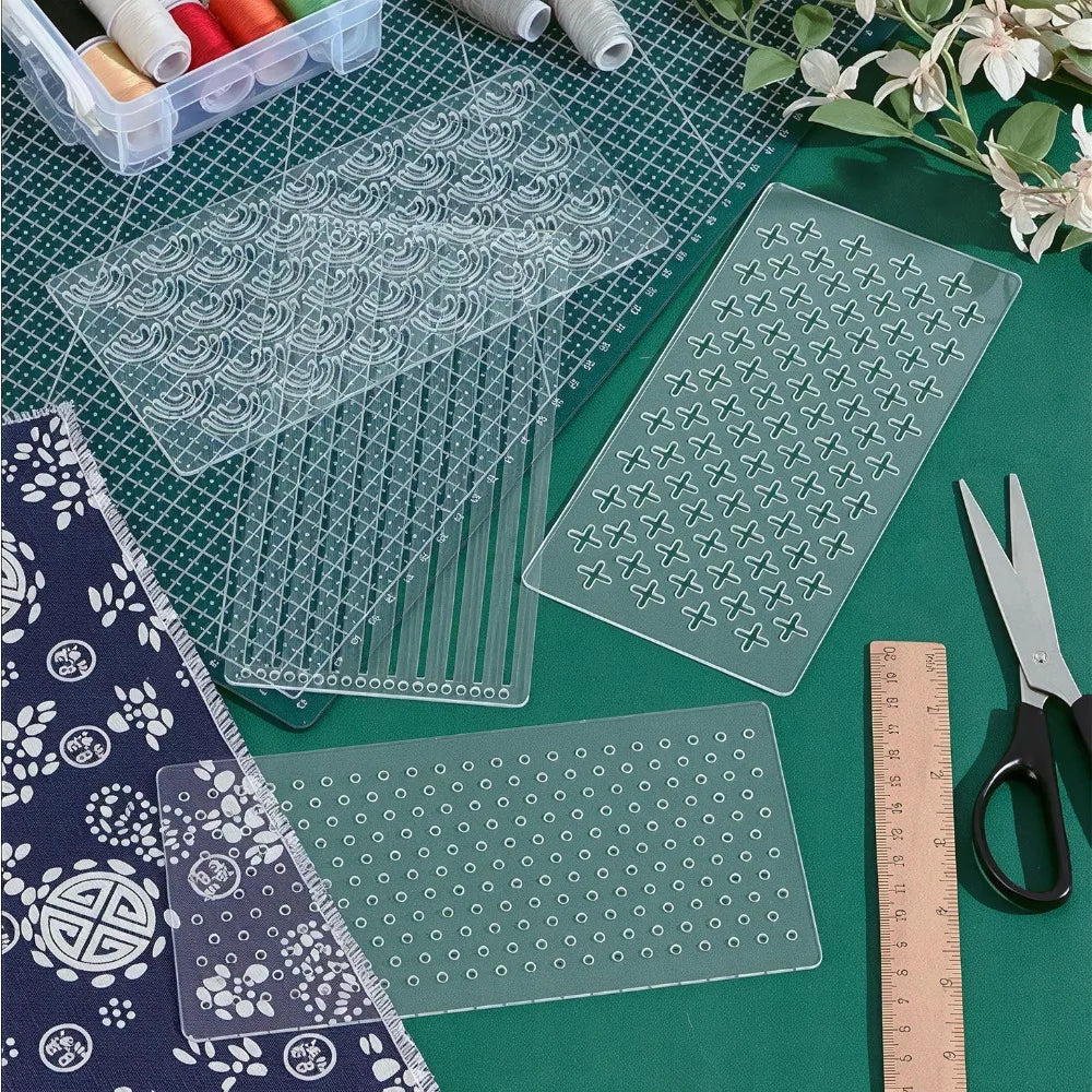 PatchPulse – Acrylic Sashiko Embroidery Stencil