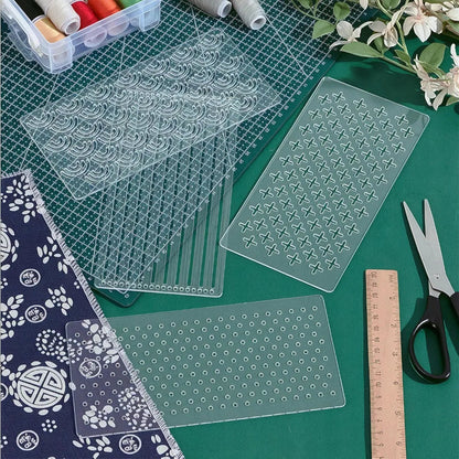 PatchPulse – Acrylic Sashiko Embroidery Stencil