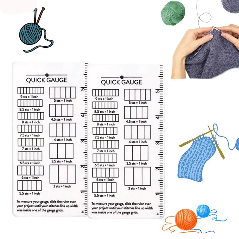 KnitWit – Knitting & Crochet Gauge Ruler.