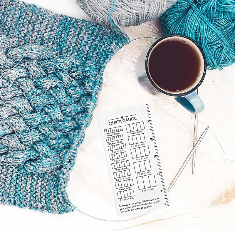 KnitWit – Knitting & Crochet Gauge Ruler.