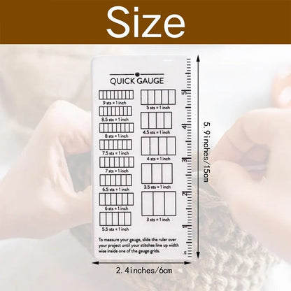 KnitWit – Knitting & Crochet Gauge Ruler.