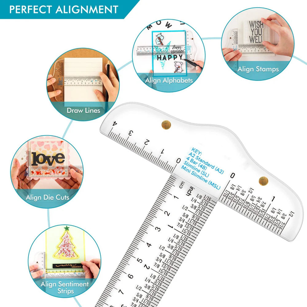 TSight – 6-Inch Clear Acrylic T-Square Ruler