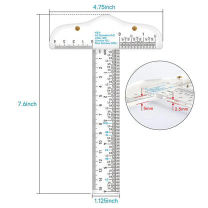 TSight – 6-Inch Clear Acrylic T-Square Ruler