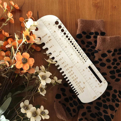 KnittyMeasure – Wooden Sock Measuring Ruler