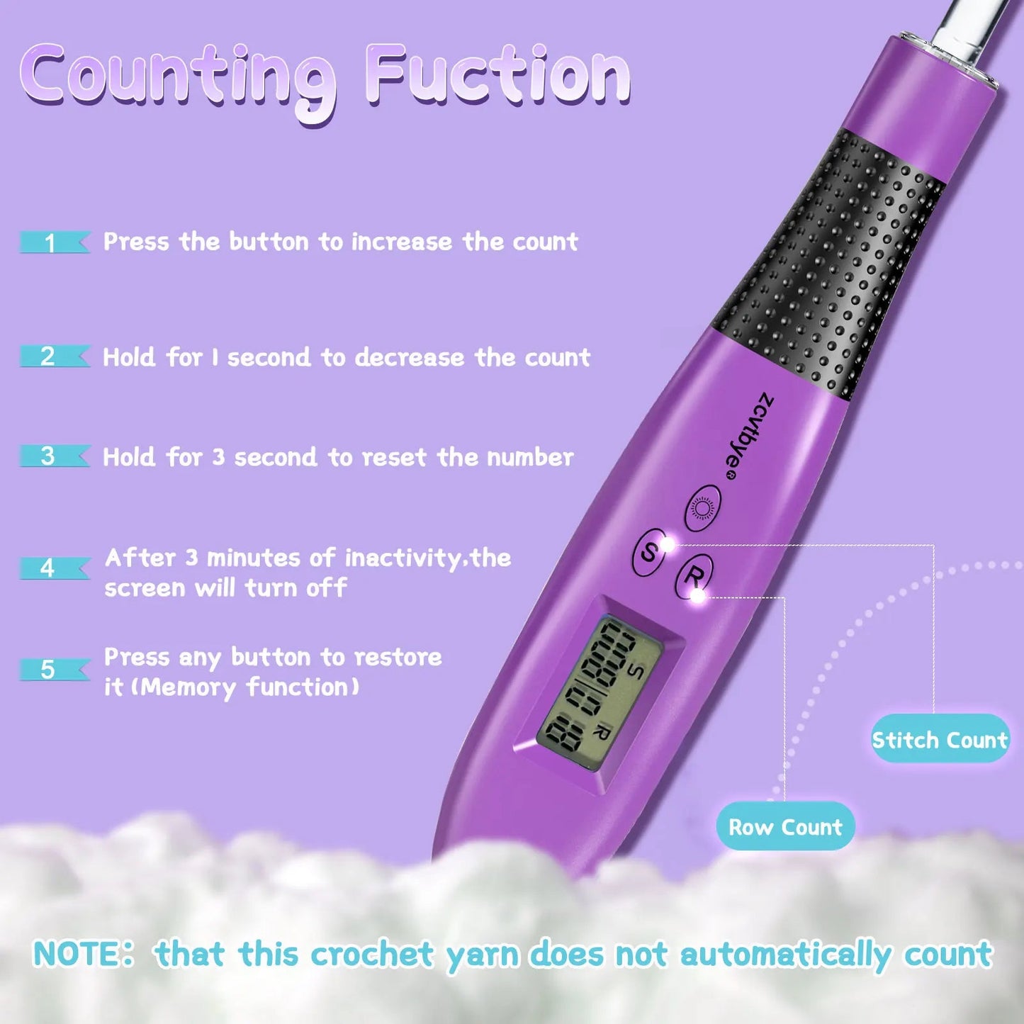 GlowKit – 24pcs LED Crochet Hook Set with Stitch Counter