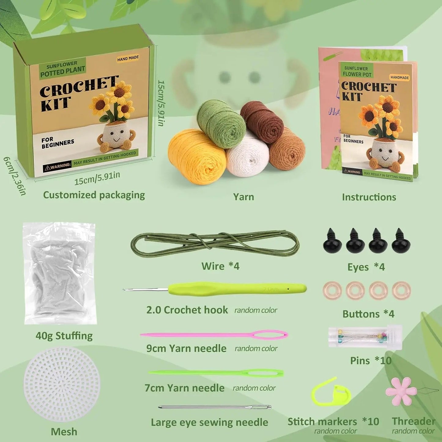 BloomSun – Sunflower & Tulip Crochet Starter Kit