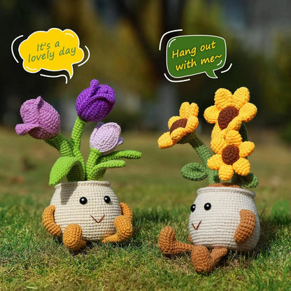 BloomSun – Sunflower & Tulip Crochet Starter Kit