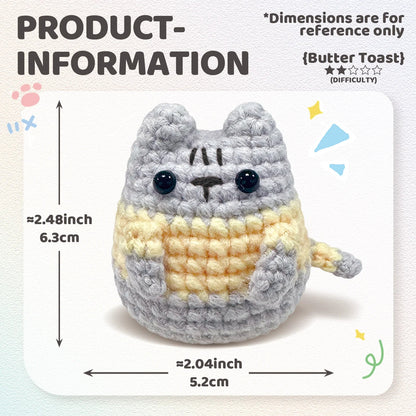 KittyKit – Little Grey Cat Crochet Kit for Beginners