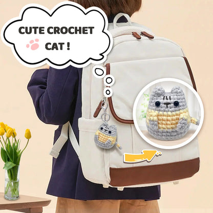 KittyKit – Little Grey Cat Crochet Kit for Beginners