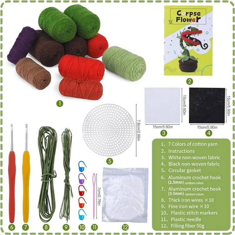 EvilWeave – DIY Flower Crochet Material Kit