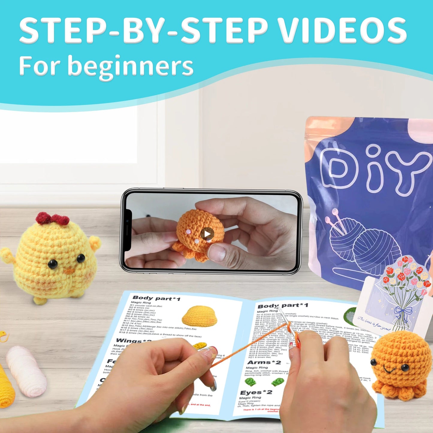 CritterCraft – Beginner Animal Crochet Starter Set