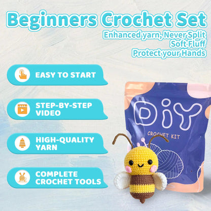 CritterKnit – Beginner Animal Crochet Starter Set