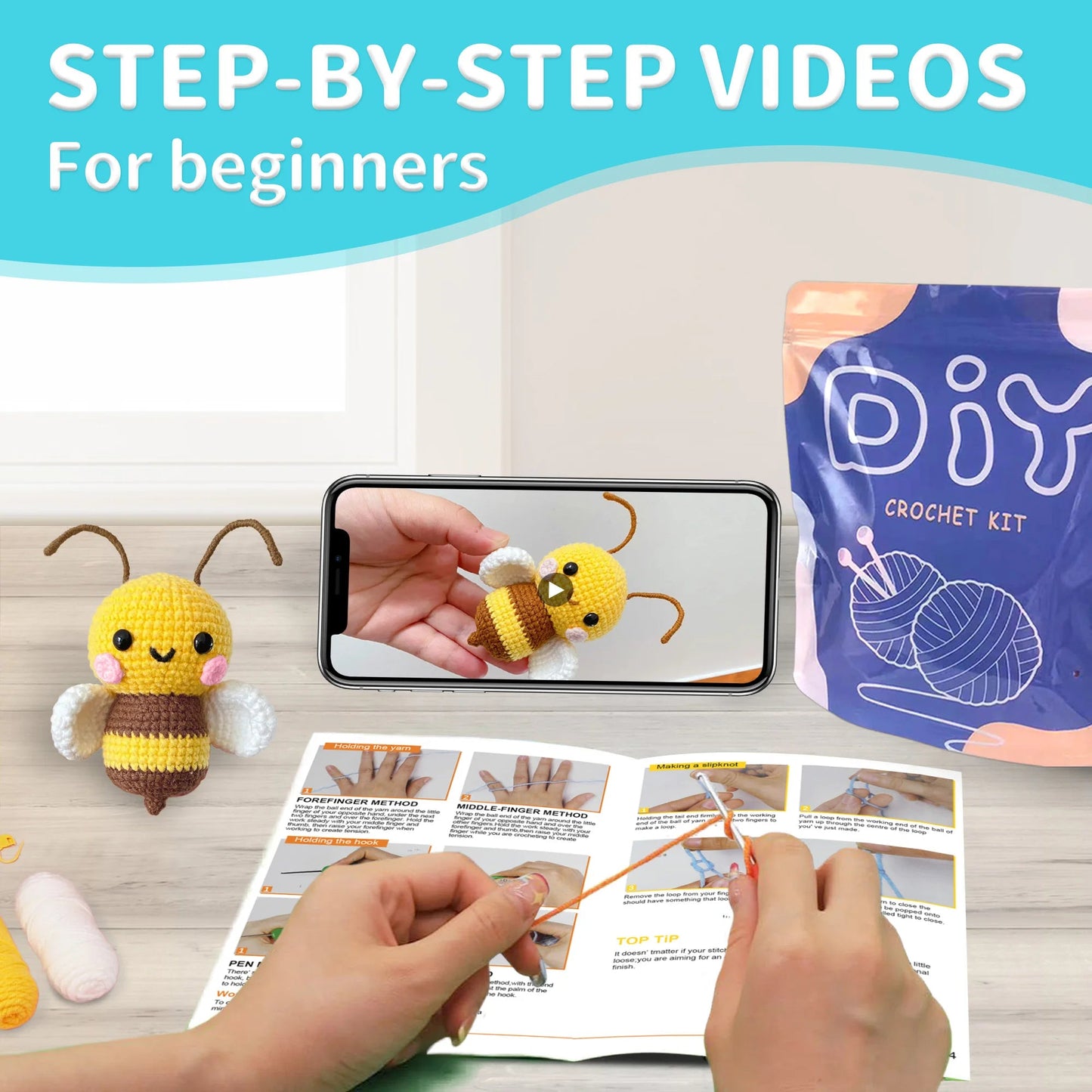 CritterKnit – Beginner Animal Crochet Starter Set