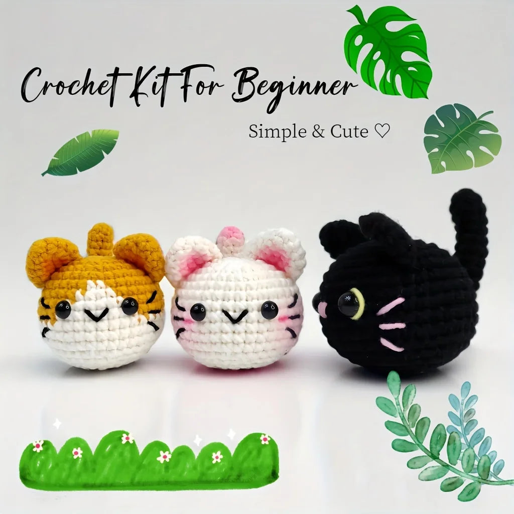 PawsKit – Beginner Cat Amigurumi Crochet Kit