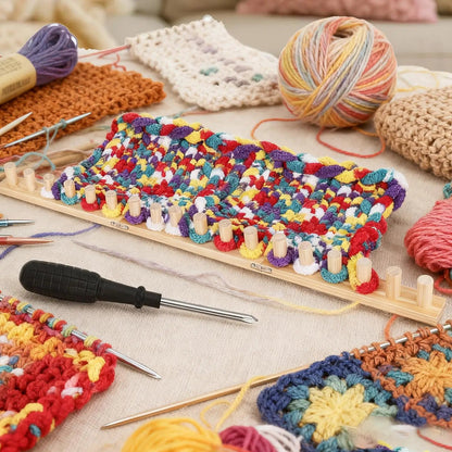 LoomEase – Adjustable Chunky Yarn Knitting Loom