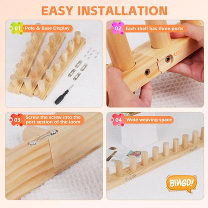 LoomEase – Adjustable Chunky Yarn Knitting Loom