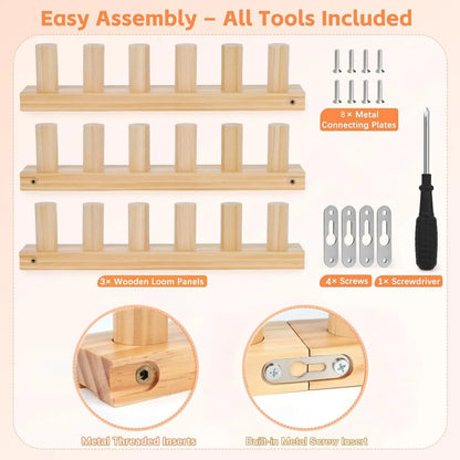LoomEase – Adjustable Chunky Yarn Knitting Loom