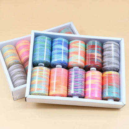 ThreadBundle – 10 Color Gradient Polyester Sewing Thread Set
