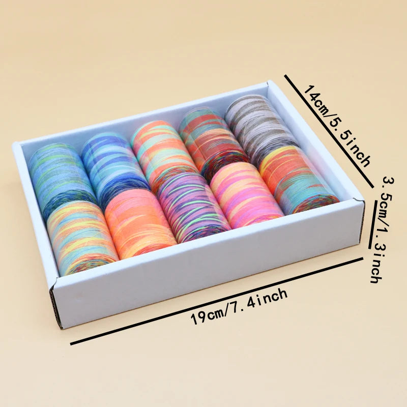 ThreadBundle – 10 Color Gradient Polyester Sewing Thread Set
