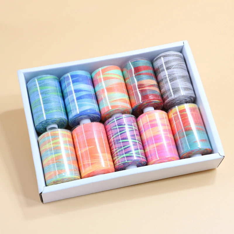 ThreadBundle – 10 Color Gradient Polyester Sewing Thread Set