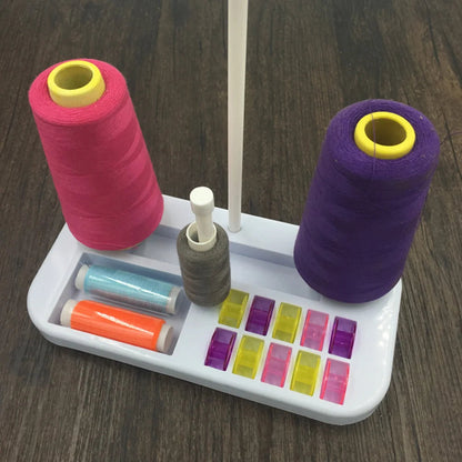 ThreadyStand – Metallic 3-Spool Sewing Machine Thread Stand