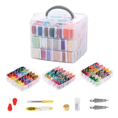 StitchSpec – 150 Color Embroidery Floss Kit with 3