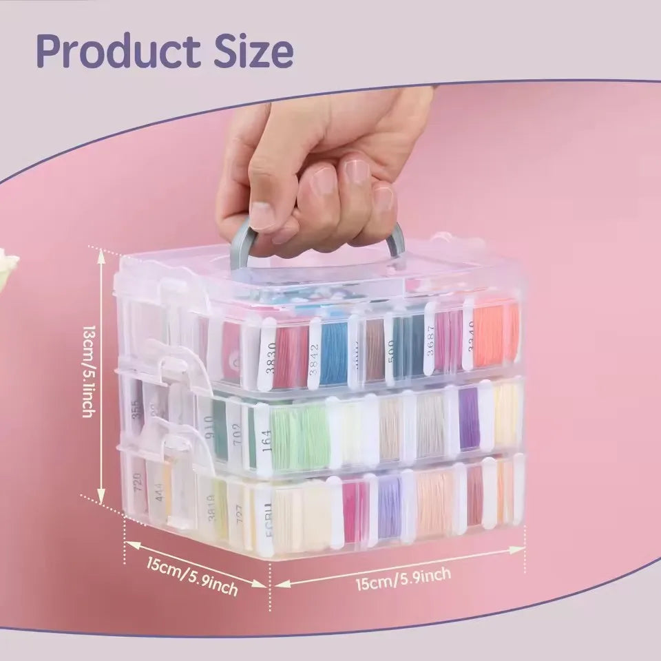 StitchSpec – 150 Color Embroidery Floss Kit with 3