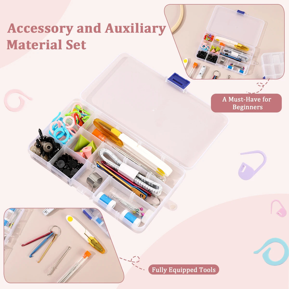 LoopyCraft – 103-Piece Sewing & Crochet Accessories Tool Kit