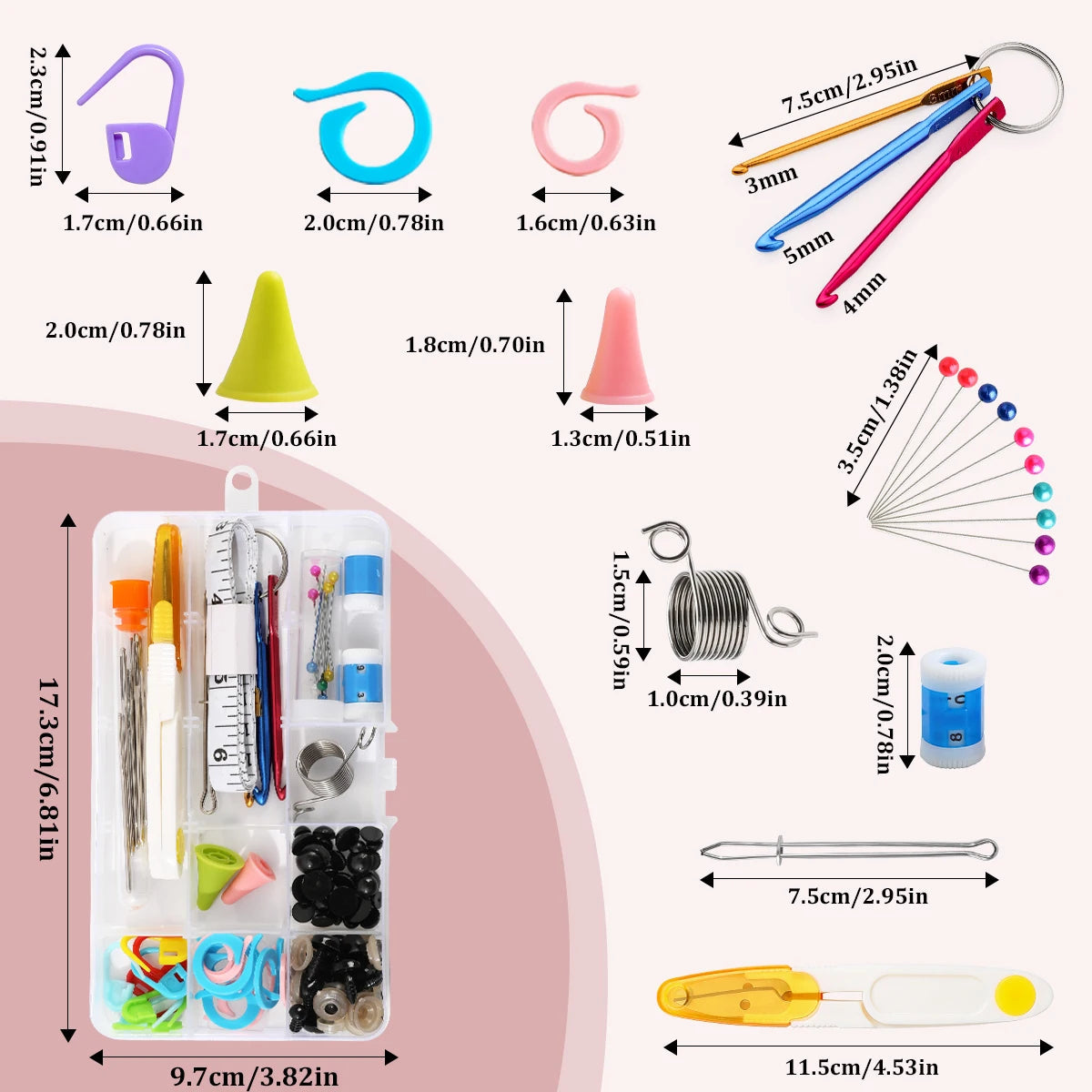 LoopyCraft – 103-Piece Sewing & Crochet Accessories Tool Kit