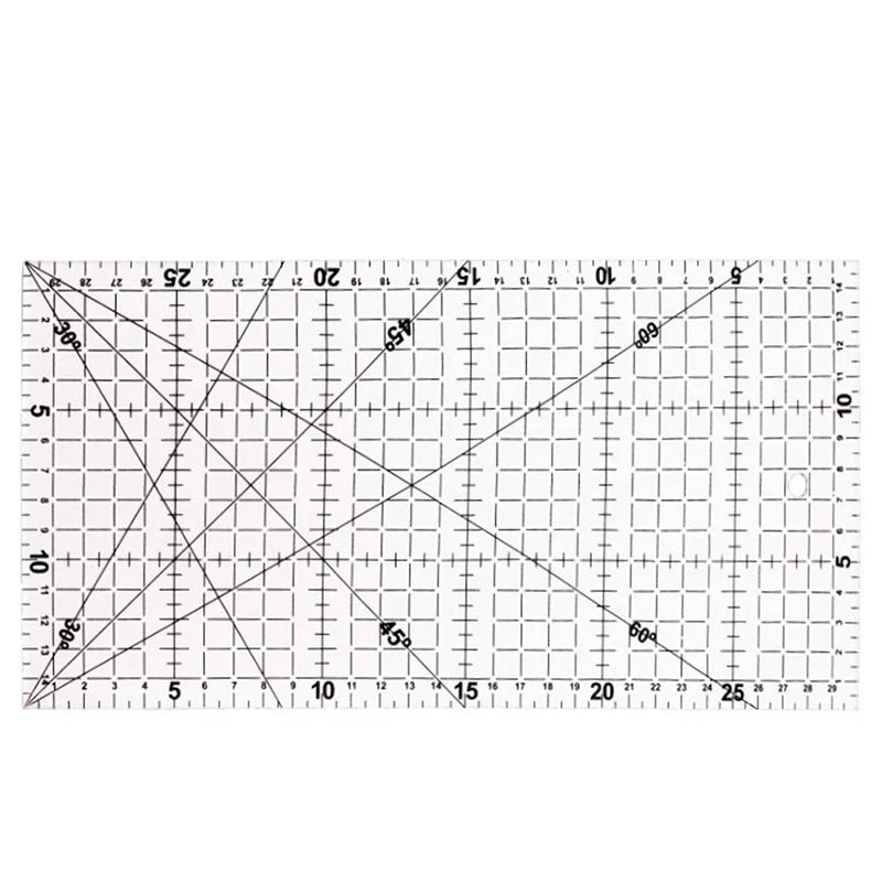 QuiltyLine – 30×15 cm Transparent Acrylic Quilting Ruler