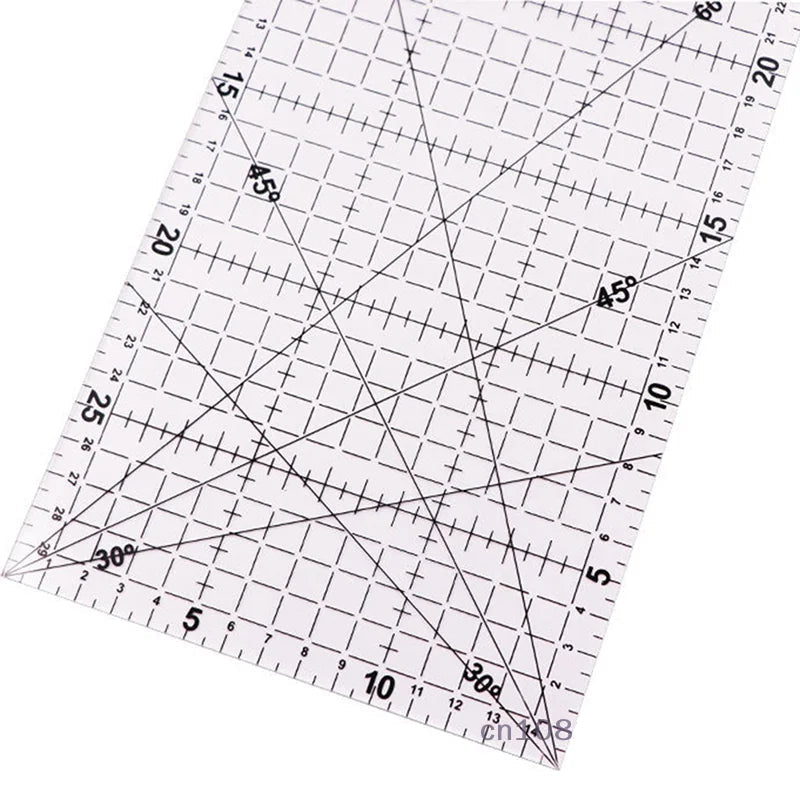 QuiltyLine – 30×15 cm Transparent Acrylic Quilting Ruler