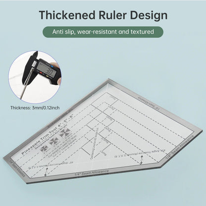 PineCut – Acrylic Pineapple Quilt Guide Template Ruler