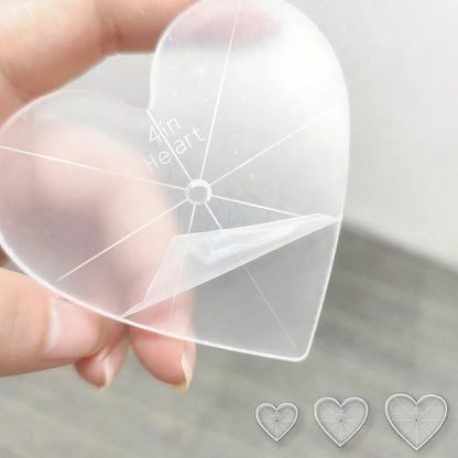 HeartlyQuilt – 3-Piece Acrylic Heart Quilting Template Set
