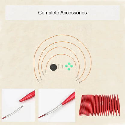 CroKnit – 26-Piece Interchangeable Knitting Needle & Crochet Set