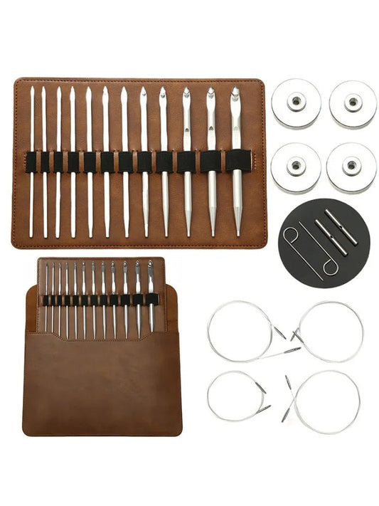 WeavePal – 12-Piece Interchangeable Tunisian Crochet Hook Set