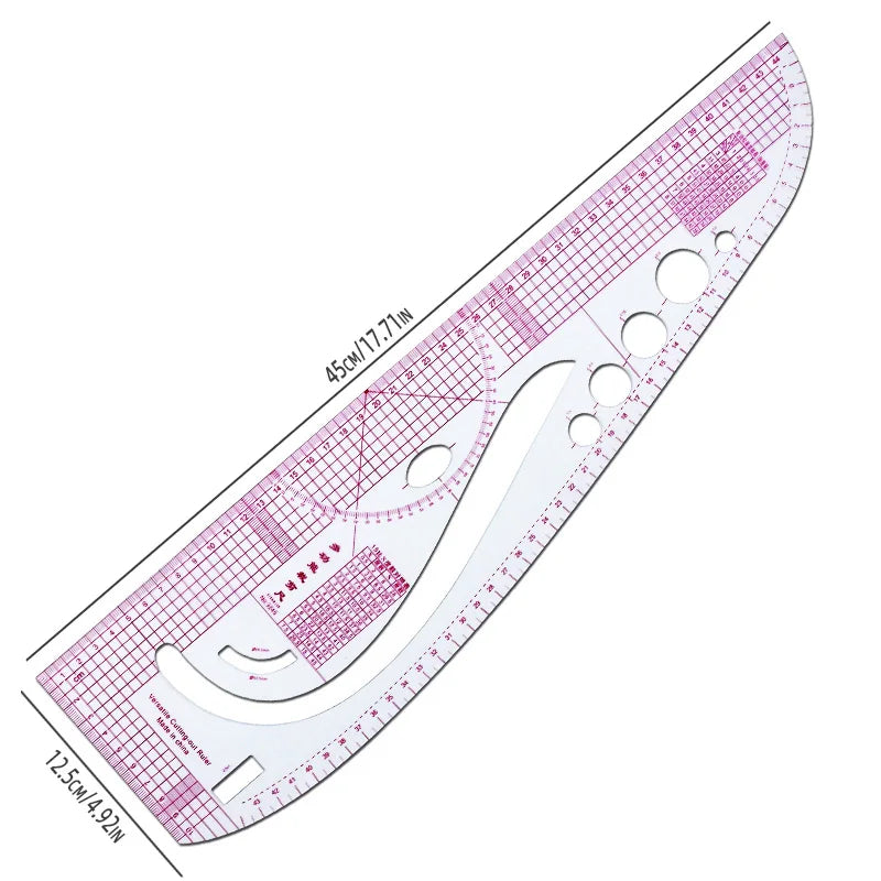 LineCrafty – Dual-Use Straight & Curve Sewing Ruler