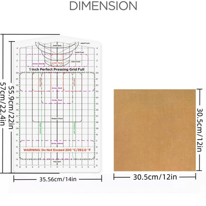 VinylShirt – 2-Piece Heat Press T-Shirt Alignment Ruler Set