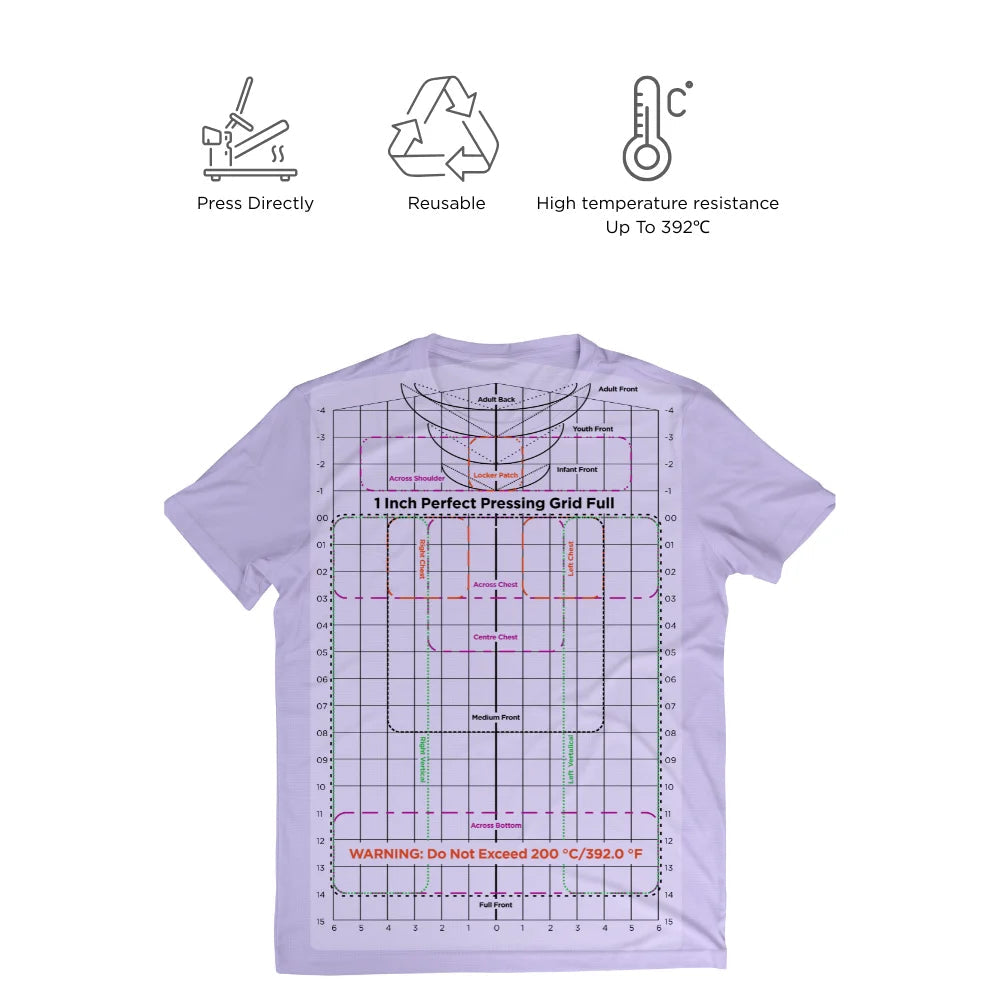 VinylShirt – 2-Piece Heat Press T-Shirt Alignment Ruler Set