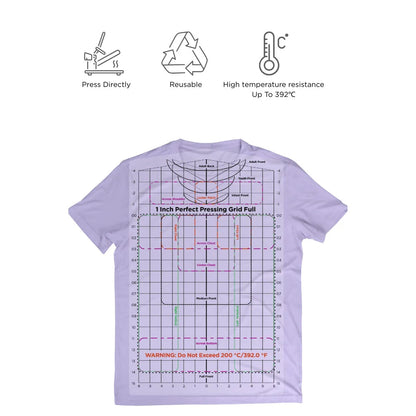 VinylShirt – 2-Piece Heat Press T-Shirt Alignment Ruler Set