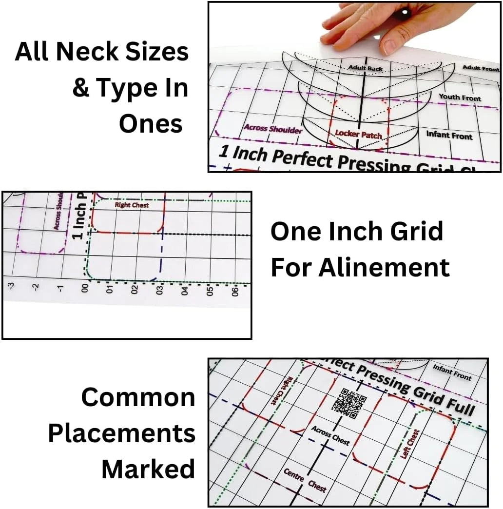 VinylShirt – 2-Piece Heat Press T-Shirt Alignment Ruler Set